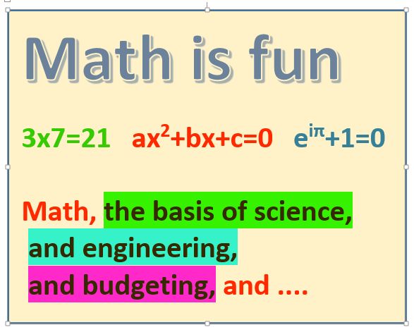 Math progress galore